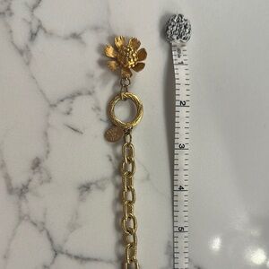 Gold Floral Chain Bracelet